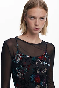 Desigual Women's Mesh combo dress