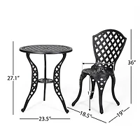 Streamdale Bono Metal Bistro Set