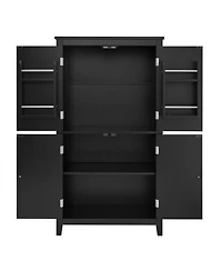 Streamdale Freestanding 4-Door Bathroom Storage Cabinet