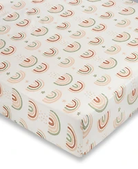 Crane Baby Infants Parker Fitted Rainbow Crib Sheet