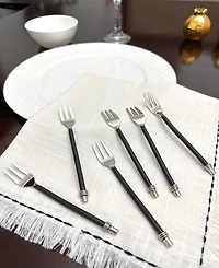 Vibhsa Curved 6-Pc. Cake Fork Set, Service for 6