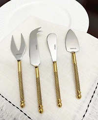 Vibhsa Swirl 4-Pc. Cheese Knives Set, Serving for 4
