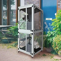 Streamdale 30.7" Luxury Outdoor Cat Enclosure with Platforms