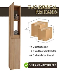 Streamdale Wall-Mount Vanity with Sink & Side Cabinet, 42