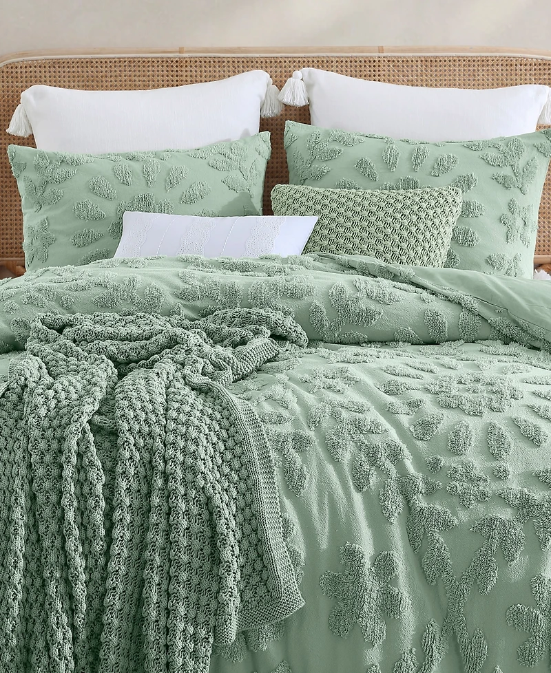 Peri Home Chenille Laurel 3-Pc. Duvet Cover Set, Full/Queen