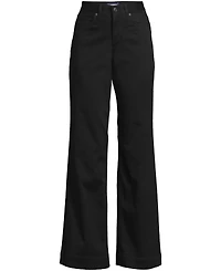 Lands' End Petite High Rise 5 Pocket Wide Leg Pants