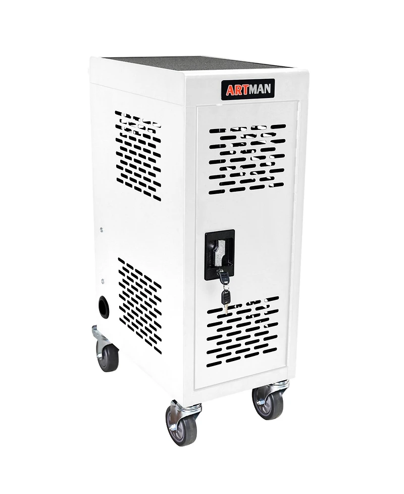 Streamdale Furniture 16-Compartment Removable Locking Charging Cabinet for Laptop, Chromebook-White