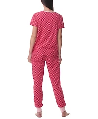 Tommy Hilfiger Women's Printed Short-Sleeve Tee & Jogger Set