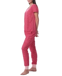 Tommy Hilfiger Women's Printed Short-Sleeve Tee & Jogger Set