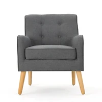 Streamdale Furniture Mid-Century Modern Tufted Arm Chair With Retro Legs