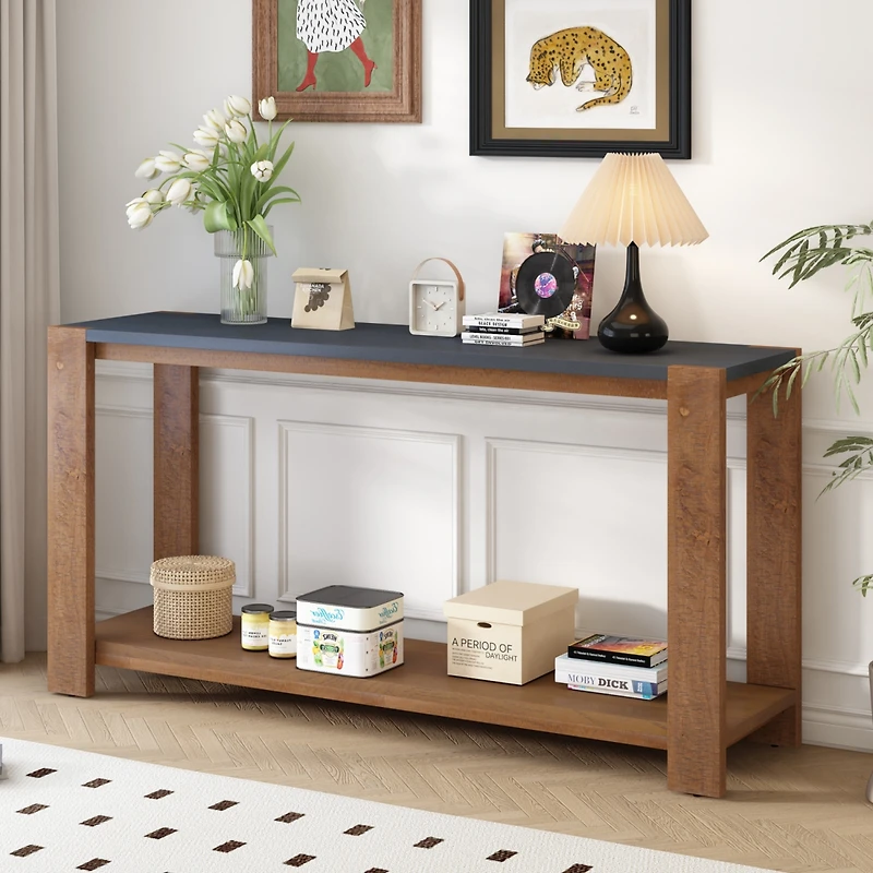 Streamdale Minimalist Console Table with Shelf, Entryway