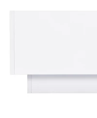 Streamdale Furniture Square High Glossy Coffee Table with 16-color Led Strip Lights, Modern Center Table with 5mm Frosted Tempered Glass Top for Livin