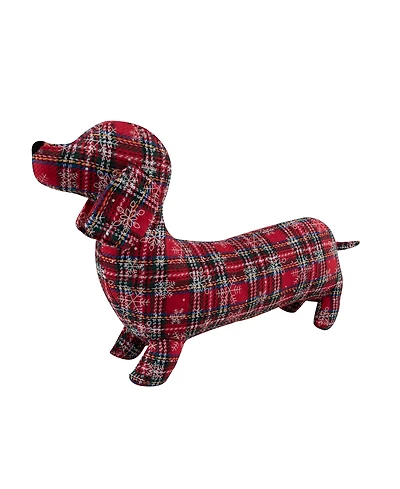 Levtex Spencer Plaid Dog Shaped Decorative Pillow, 12" x 20"