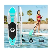 SereneLife Free-Flow Inflatable Sup, Stand-Up Paddle-Board (10.5 ft.)