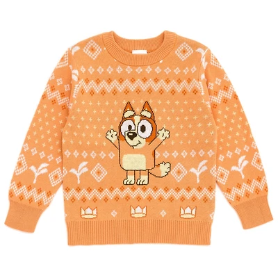 Bluey Girls Bingo Chilli Mom Bandit Dad Christmas Long Sleeve Sweater to