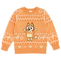 Bluey Girls Bingo Chilli Mom Bandit Dad Christmas Long Sleeve Sweater to