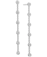 3-Pc. Set Diamond Station Collar Necklace, Bracelet & Linear Drop Earrings (1/5 ct. t.w.) in Sterling Silver
