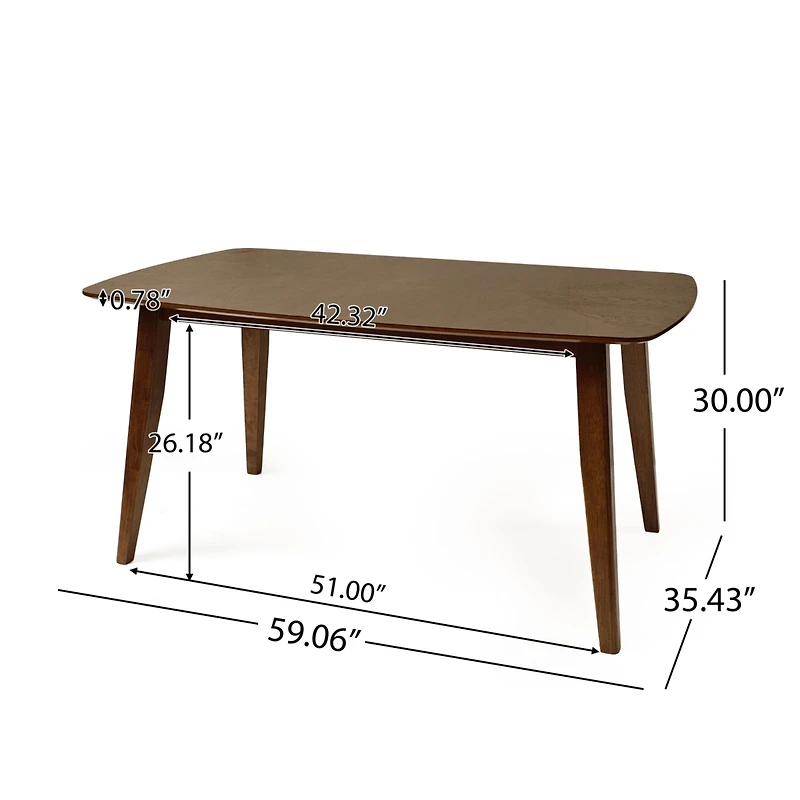 Streamdale Furniture Wood Dining Table (Walnut)