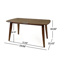 Streamdale Furniture Wood Dining Table (Walnut)