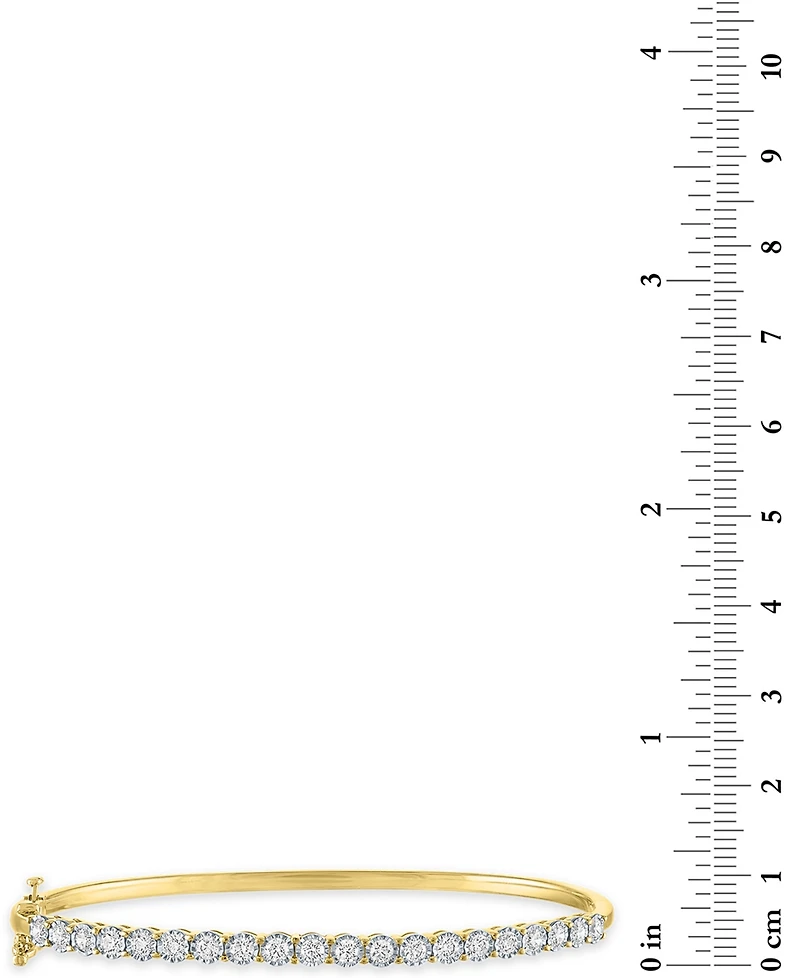 Forever Grown Diamonds Lab-Grown Diamond Prong Bangle Bracelet (1 ct. t.w.) Sterling Silver or 14k Gold-Plated