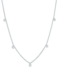 Forever Grown Diamonds Lab-Grown Diamond 5 Drop Necklace (1/4 ct. t.w.) in Sterling Silver or 14k Gold-Plated Sterling Silver