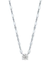 Forever Grown Diamonds Lab-Grown Diamond Necklace (1/4 ct. t.w.) in Sterling Silver or 14k Gold-Plated Sterling Silver, 16" + 2" extender