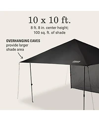 Coleman Black Oasis Lite 10 x 10 Canopy with Sun Wall