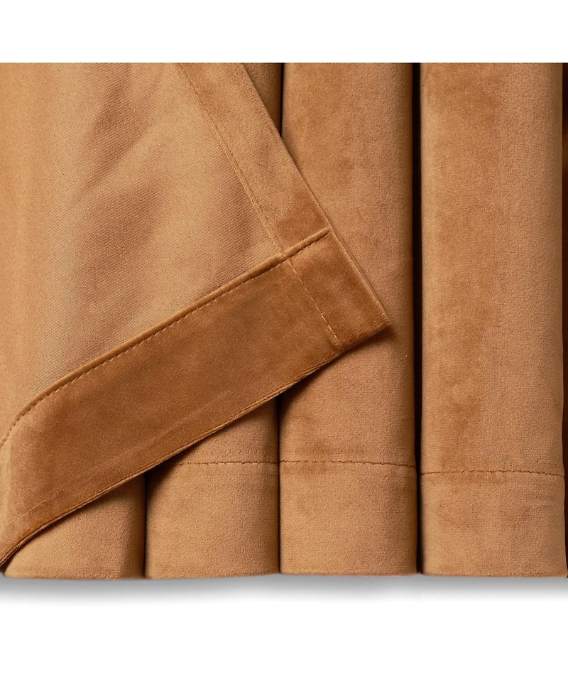 Chanasya Premium Solid Velvet Curtains - Classy and Drapes for Living Room or Bedroom 52" x 84" Blush, 2 Panels
