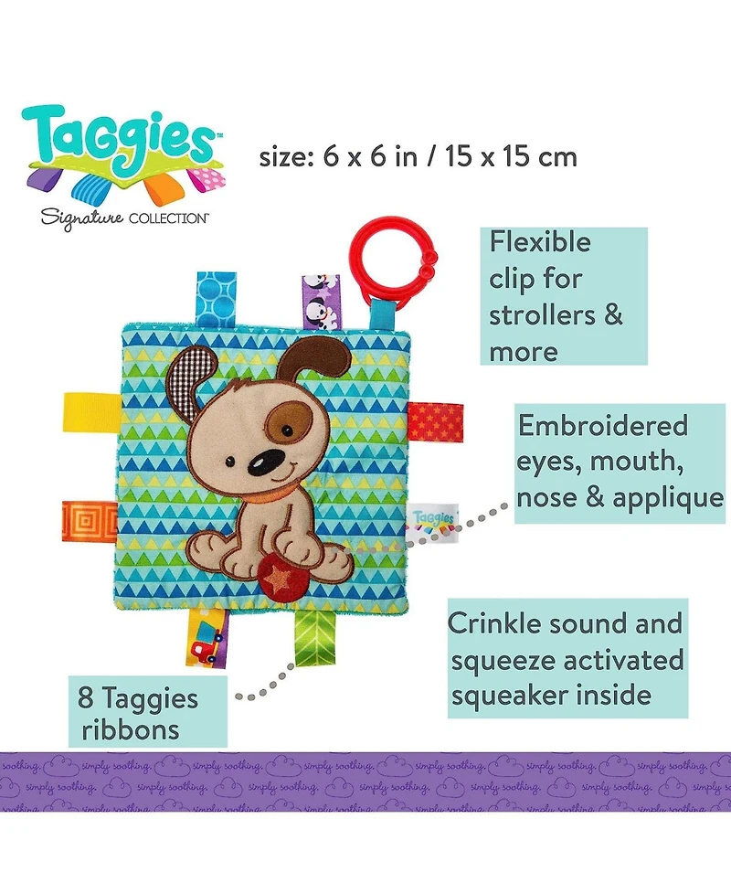 Mary Meyer Taggies Crinkle Me Baby Toy, Brother Puppy