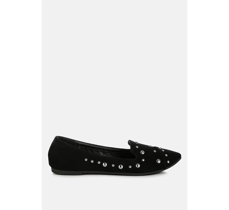 Olesia Stud Emebllished Ballet Flats