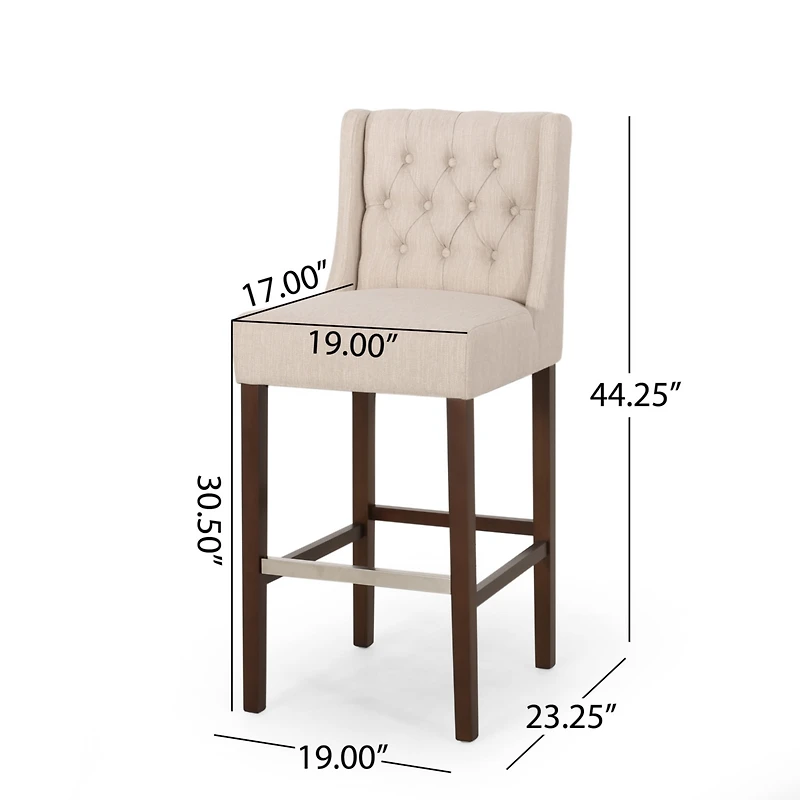 Streamdale Furniture Modern Barstool With Footrest For Comfort And Style
