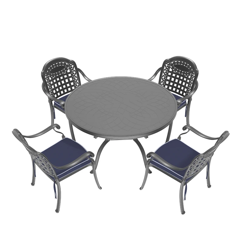 Streamdale 5-Piece Patio Set w/ Cushions (Random Colors)