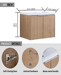 Streamdale Wall-Mounted Bathroom Vanity with Sink and Storage