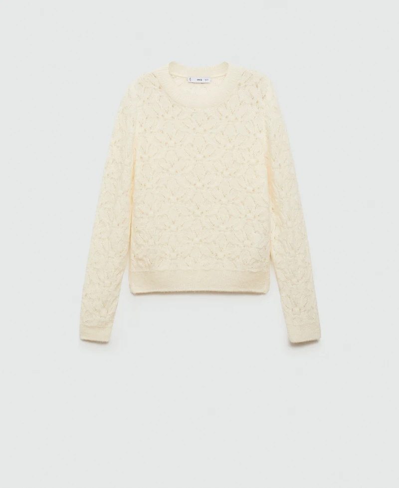 Mango Women's Openwork Detail Knitted Sweater