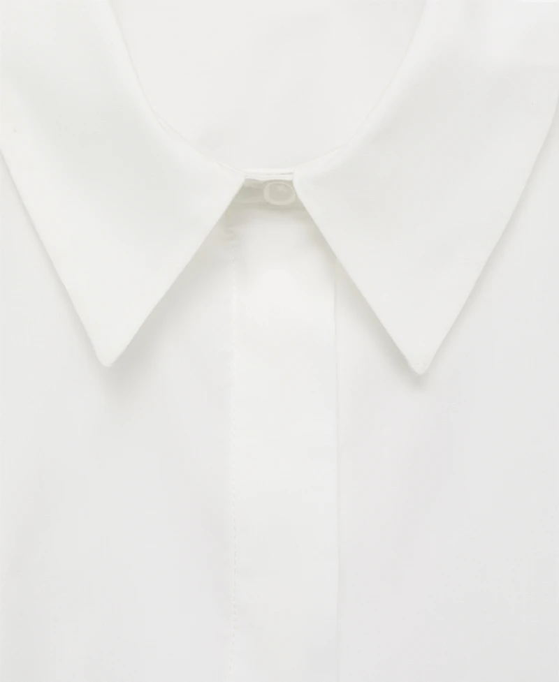 Mango Women's Cropped Cotton Shirt