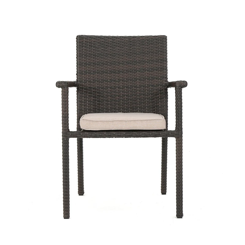 Streamdale San Pico Dining Chair-Multi Brown,1Pc With Cushion