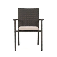 Streamdale San Pico Dining Chair-Multi Brown,1Pc With Cushion