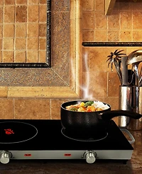 MegaChef 1700 Watts Ceramic Infrared Double Electric Cooktop