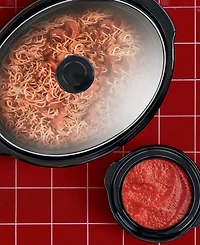 MegaChef 8 Liter Slow Cooker with Mini 0.6 Liter Warmer