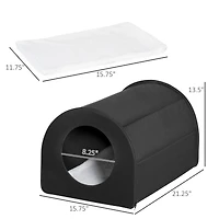 Dome Heated Cat House Portable and Waterproof Pet Shelter for Kitty in Winter, Black