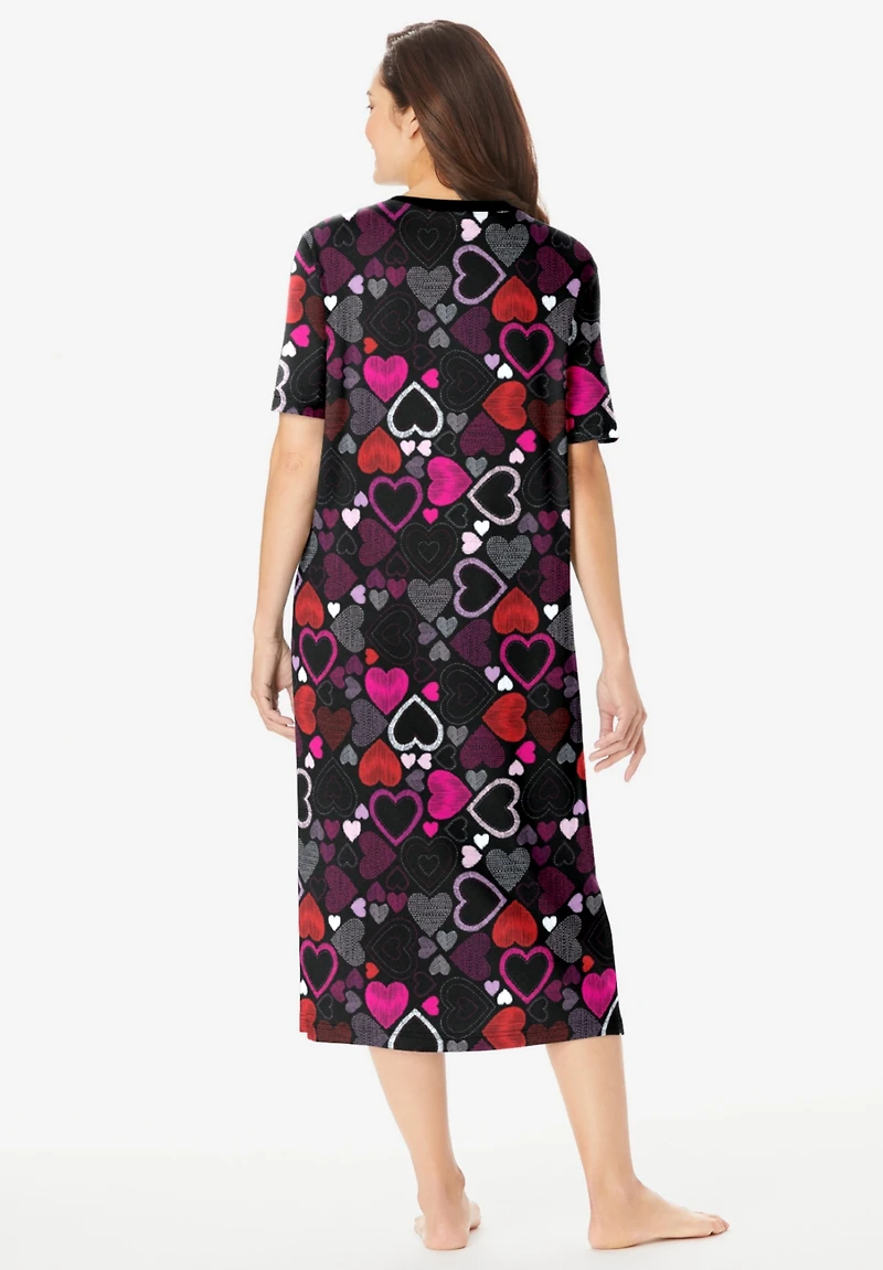 Dreams & Co. Women's Long Print Sleepshirt