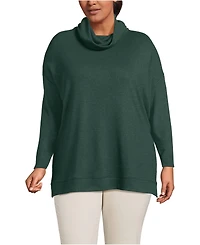 Lands' End Plus Long Sleeve Cozy Knit Cowl Neck Tunic