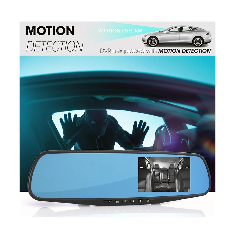 Pyle Dual Camera Car Video System, 1080p Hd Dash Cam & Waterproof Rearview Backup Camera