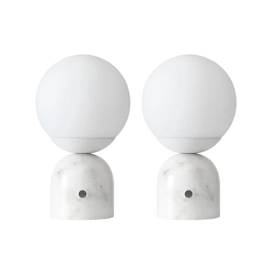 Mila Marble Led Table Lamp Bundle (10")