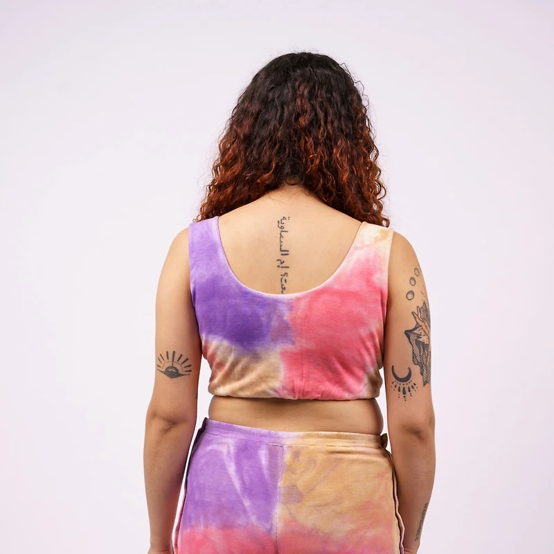 Sparkies Women's Tie-Dyed Quinn Top with Front Opening