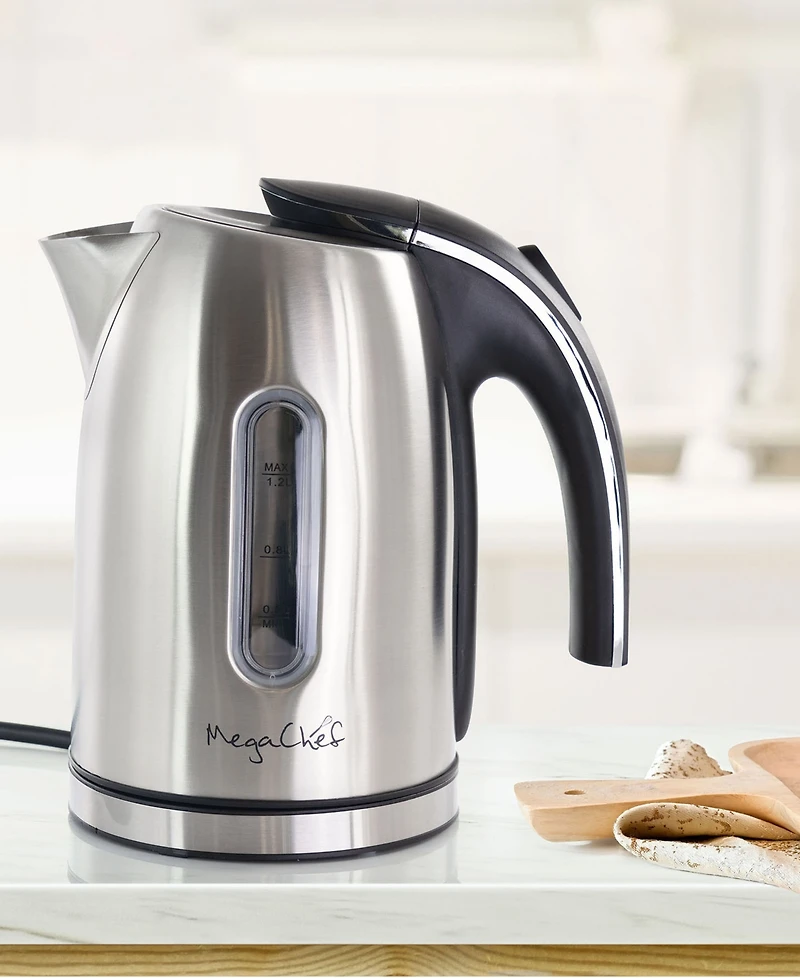 MegaChef 1.2 Quart Steel Electric Tea Kettle
