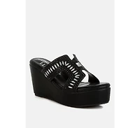 Marnier Diamante & Rhinestone Detail Cut-Out Sandals