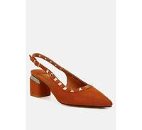 Ameya Stud Emebllished Microfiber Sandals Women