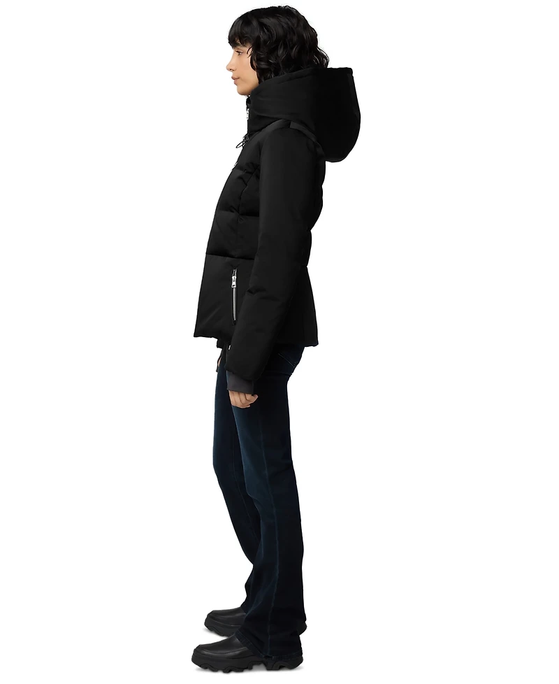 Soia & Kyo Women's Hooded Zip-Front Down Puffer Coat