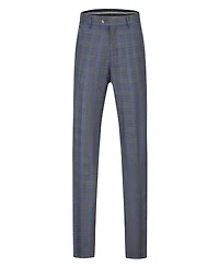 Gino Vitale Men's 2-Piece Double Breasted Checked Plaid Slim Fit Suit